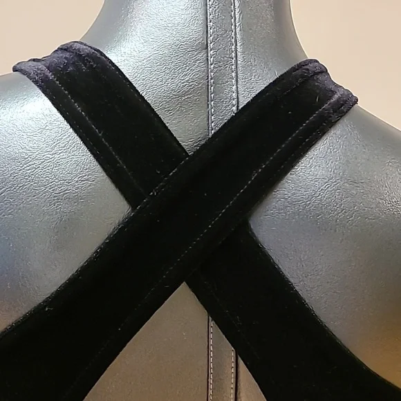 Laundry by Shelli Segal/ Compliance Alliance 1995 black velvet long dress Size S - Picture 7 of 8